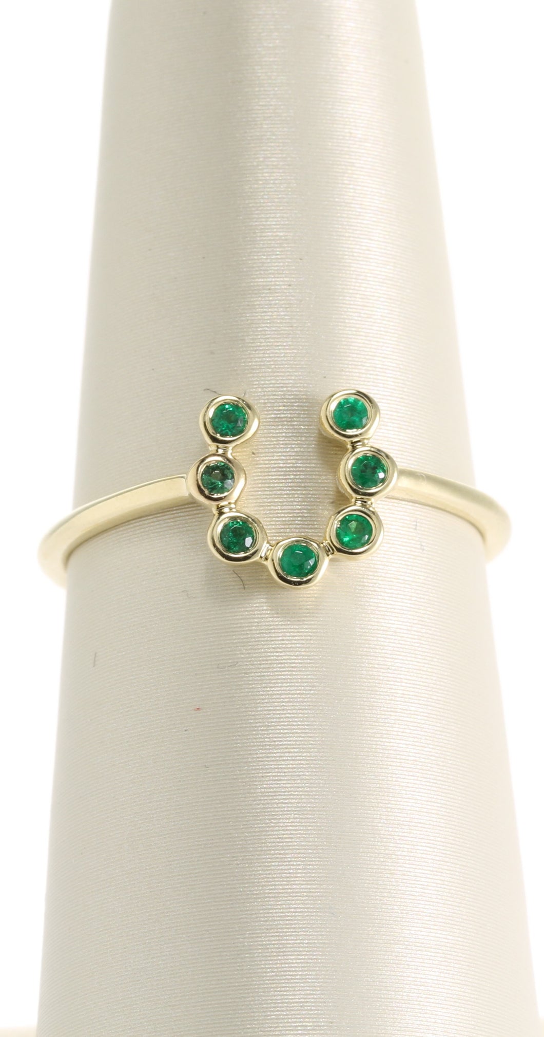 Emerald Horseshoe Ring