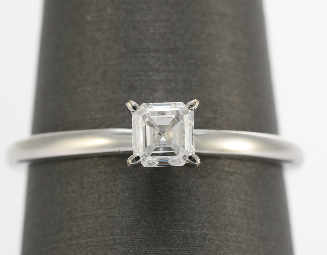 0.50ct square  lab grown diamond ring