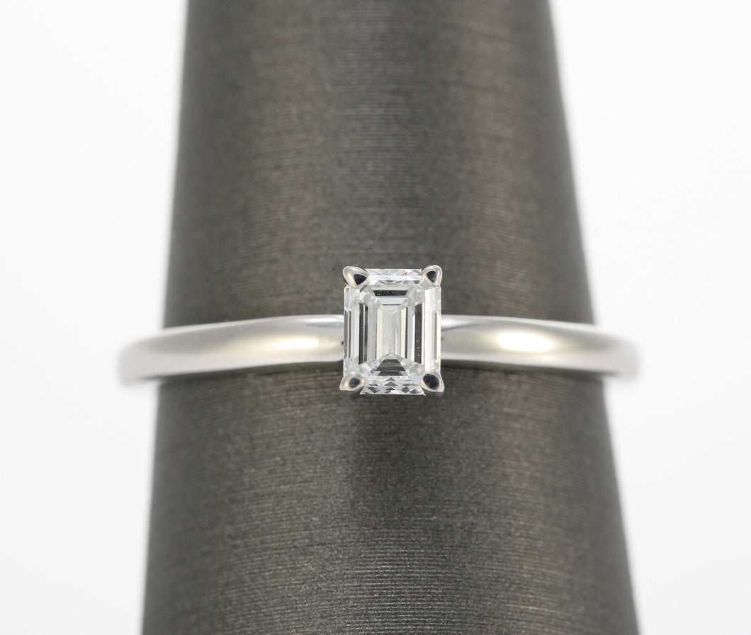 0.50ct Rectangle Shaped Diamond Ring