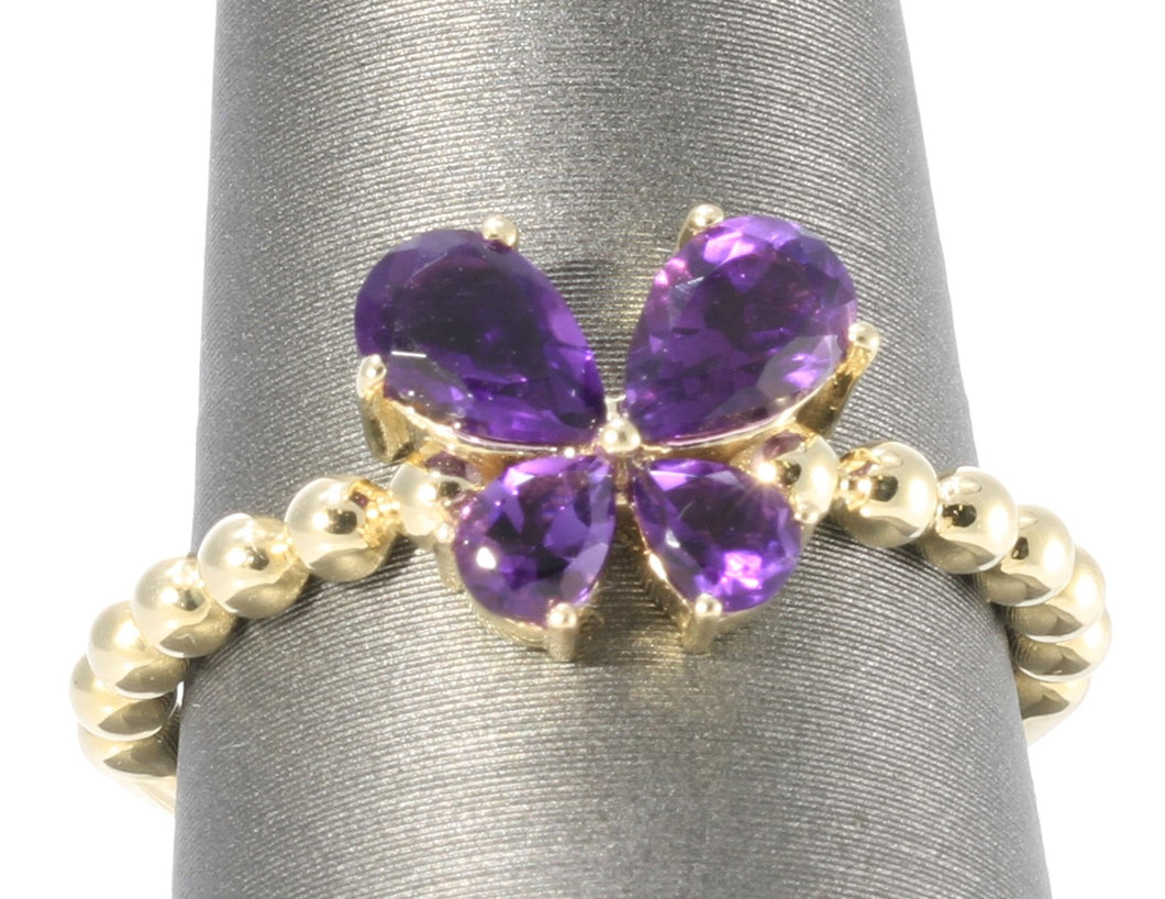 Amethyst Butterfly Ring