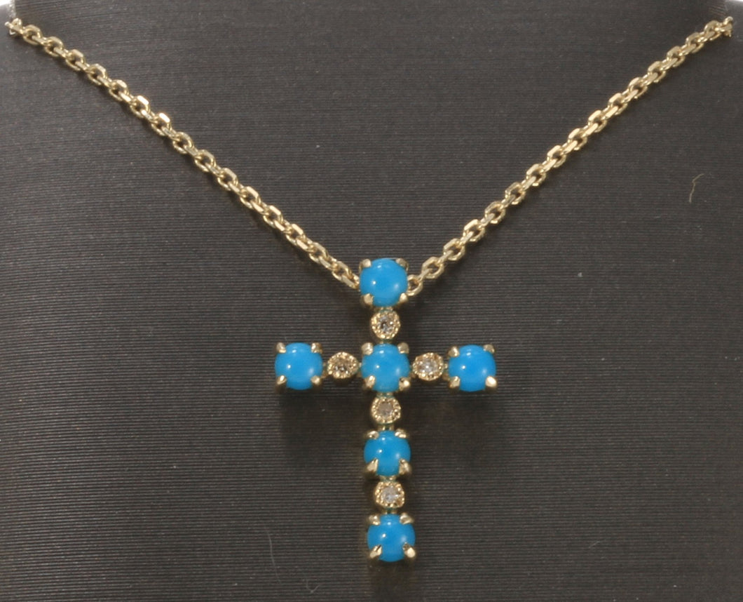 Turquoise and Diamond Necklace