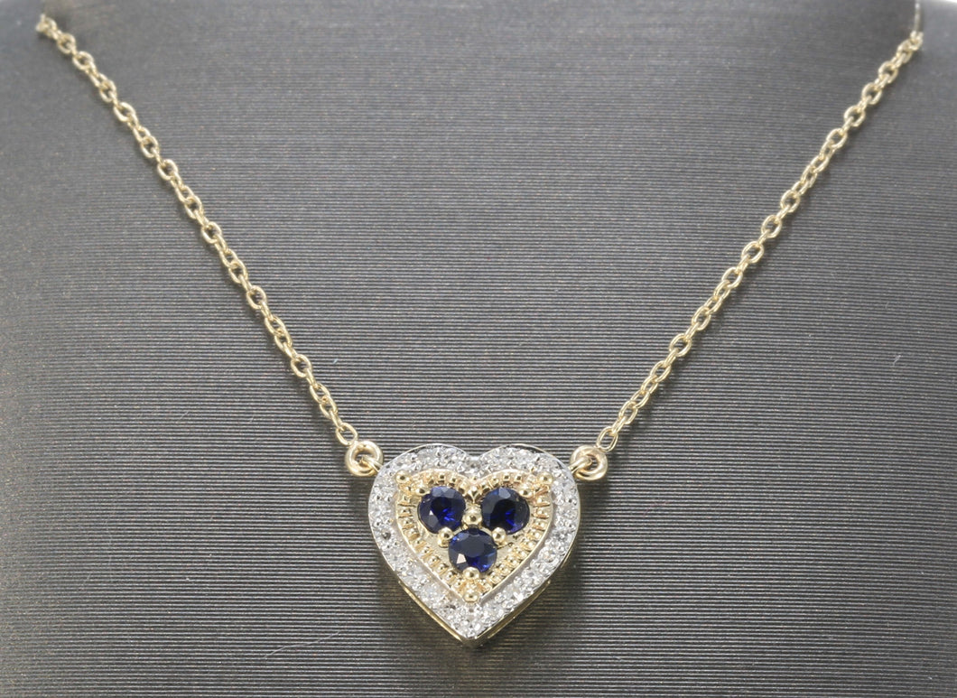 Sapphire Heart Necklace