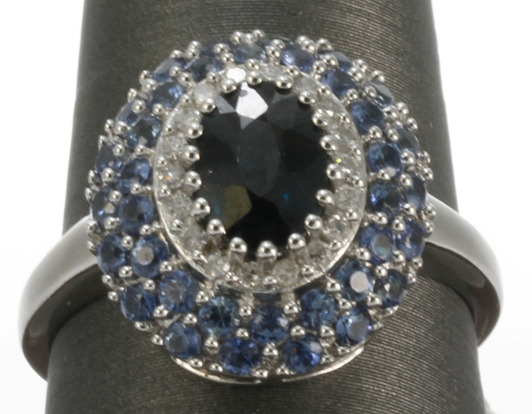 Sapphire and Tanzanite Ring