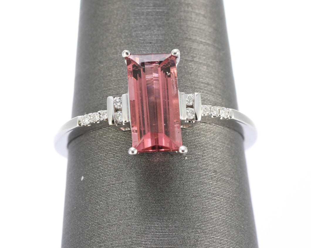 Tourmaline and Diamond Ring