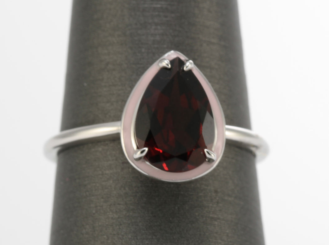 Pear Shaped Garnet Ring